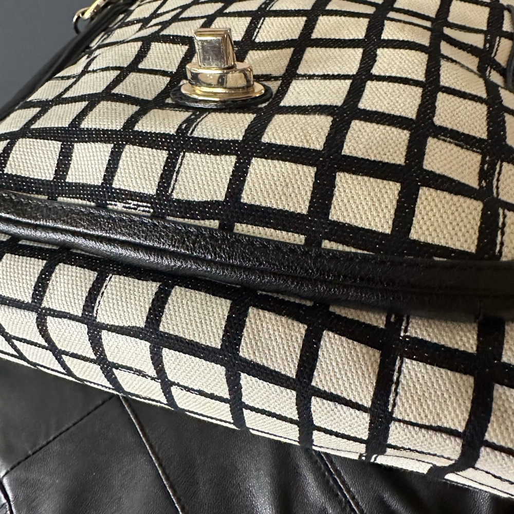 Chic Black and White Checkered Coach Bag NWOT - Picture 6 of 14